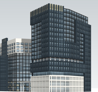 现代办公楼su模型