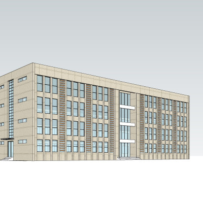 现代办公楼su模型