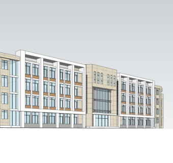 现代办公楼su模型