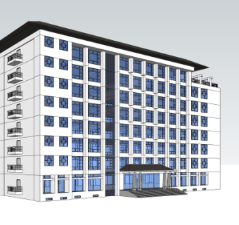 现代办公楼su模型