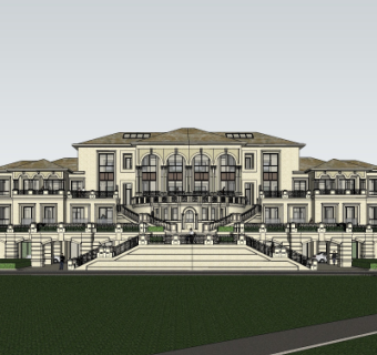 新古典会所su模型