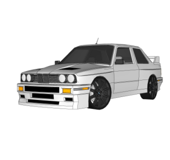 现代汽车su模型