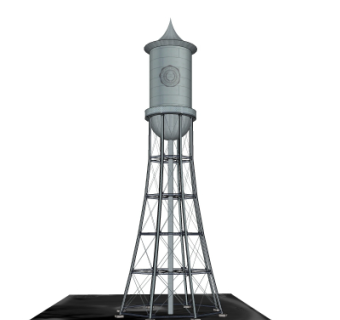 工业风水塔su模型