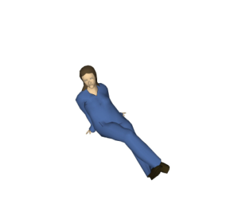 现代躺姿男士su模型