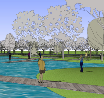 现代公园景观su模型