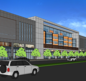 现代沿街商业建筑su模型