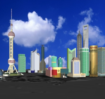 现代高层住宅su模型