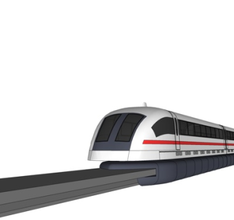现代高铁列车su模型
