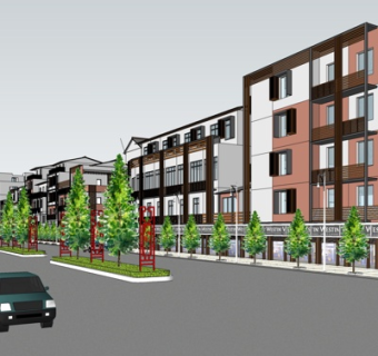 中式商业街su模型