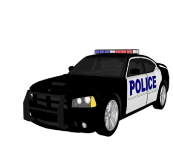 现代警车su模型