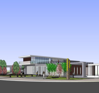 现代办公楼外观su模型