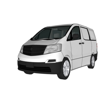 现代小汽车su模型