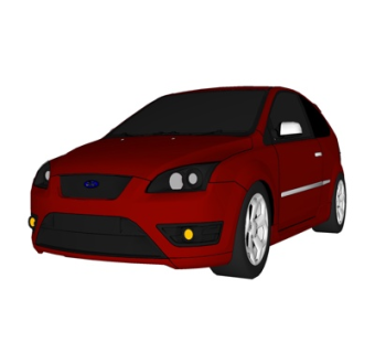 现代小汽车su模型