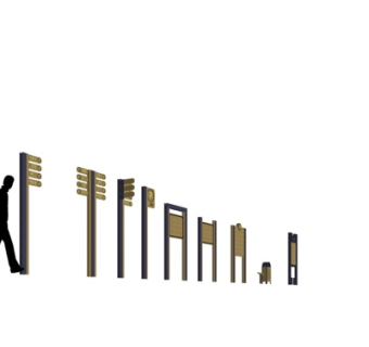 现代路牌指示牌su模型