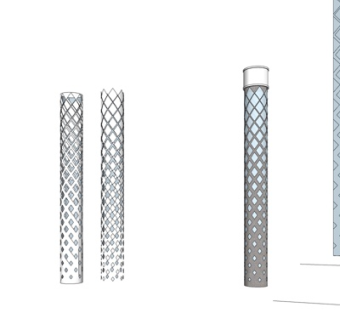 现代路灯草坪灯su模型