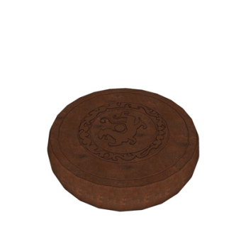 中式石鼓石头su模型