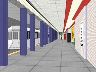 现代<em>地铁站</em>su模型