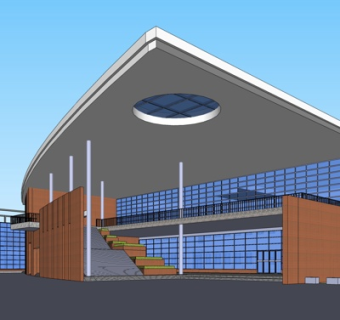 现代办公楼su模型