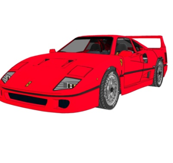 现代跑车su模型