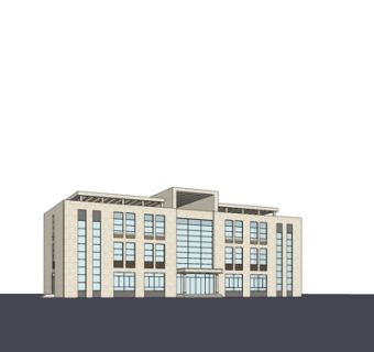 现代办公楼su模型