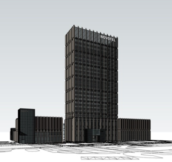 现代办公楼su模型