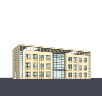 现代办公楼su模型