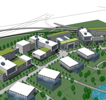 现代小区规划su模型