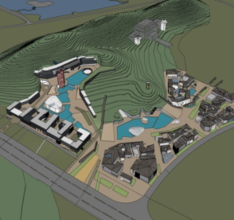 现代商业街su模型