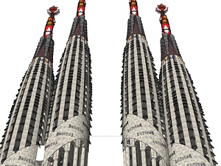 新古典塔楼su模型