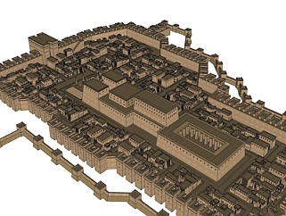 欧式古典城市规划su模型