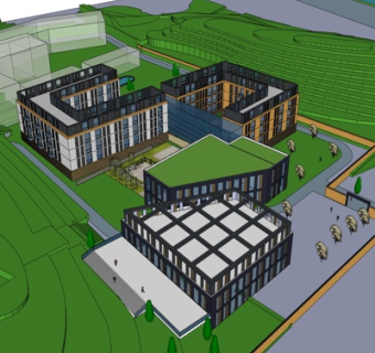 现代办公楼su模型