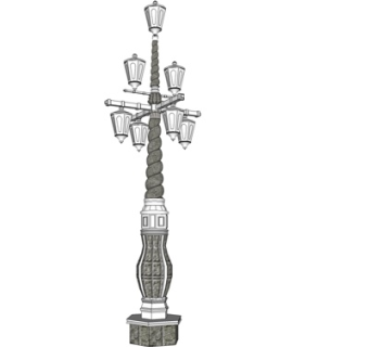 欧式路灯景观灯su模型