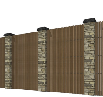 中式围墙免费su模型