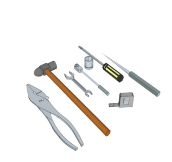 现代锤子扳手su模型