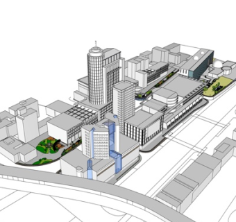 现代工业区规划su模型