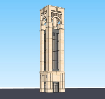 欧式塔楼免费su模型