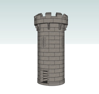 欧式塔楼免费su模型