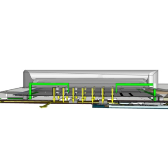 现代高铁站外观su模型