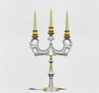 欧式烛台su模型