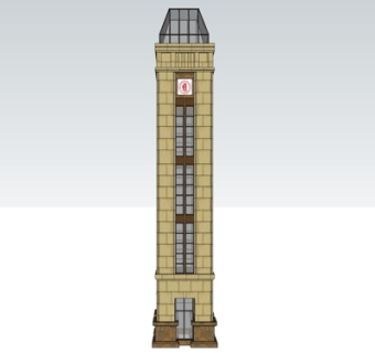 欧式塔楼免费su模型
