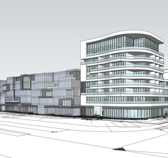 现代办公楼su模型