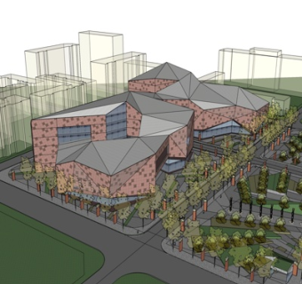 现代办公楼su模型