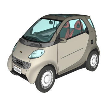 现代老年人代步车su模型