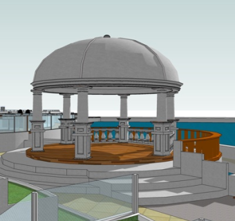 欧式凉亭su模型