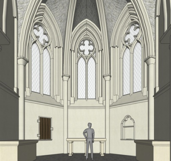 欧式教堂su模型