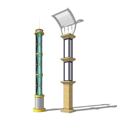 欧式路灯景观灯su模型