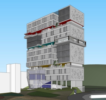 现代办公楼su模型