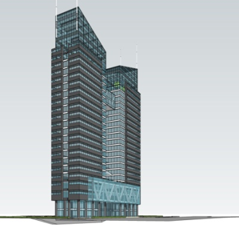 现代办公楼su模型