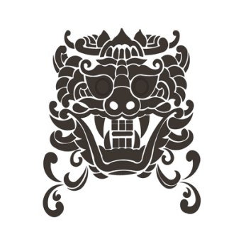 中式虎纹雕花su模型