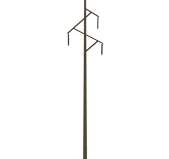 工业风电线杆su模型